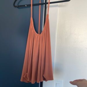 Forever 21 blouse shirt cute tank top orange bronze